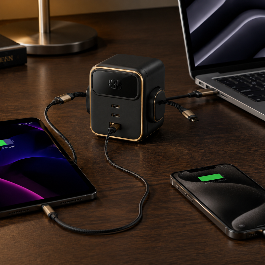 LuxeLink 140W Retractable Charger