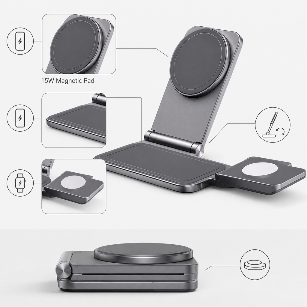 TransitFold 3-in-1 Charging Station